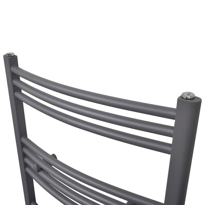 Load image into Gallery viewer, Vidaxl radiator handdoekenrek gebogen 480x480 mm grijs