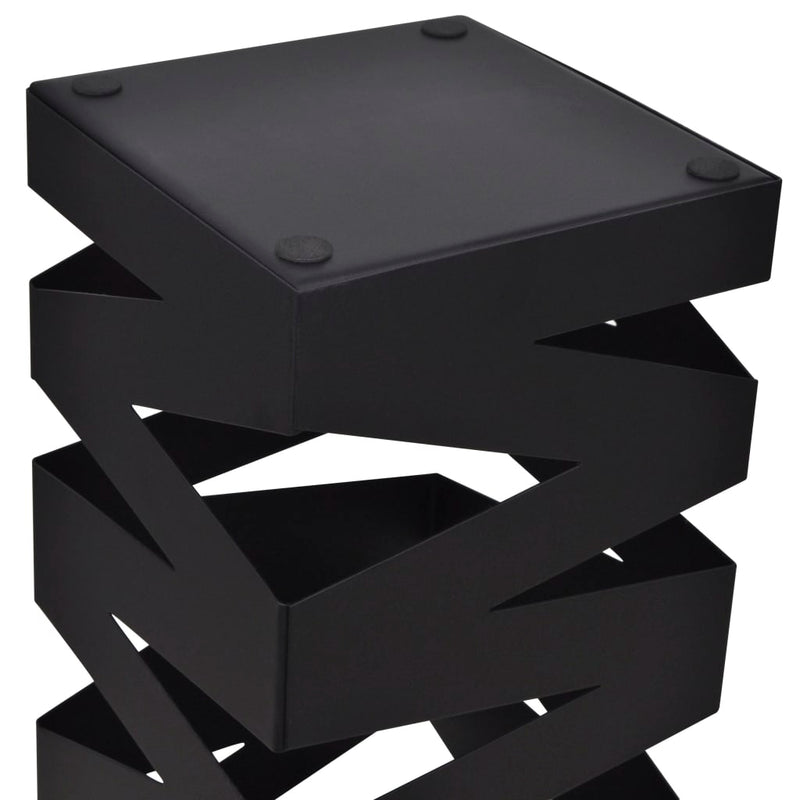 Load image into Gallery viewer, Vidaxl paraplu- en wandelstokhouder vierkant 48,5 cm staal zwart