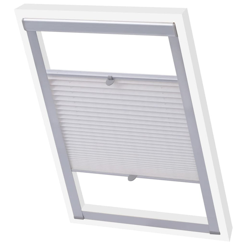 Load image into Gallery viewer, VidaXL Rolgordijn geplooid wit S06 606