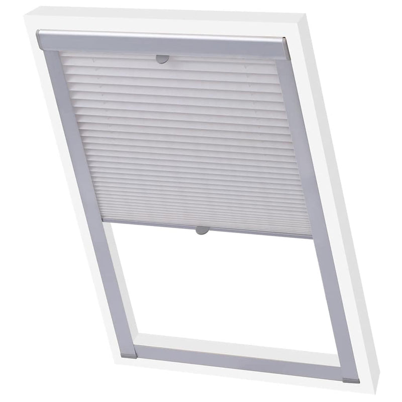 Load image into Gallery viewer, Vidaxl rolgordijn geplooid wit u08 808