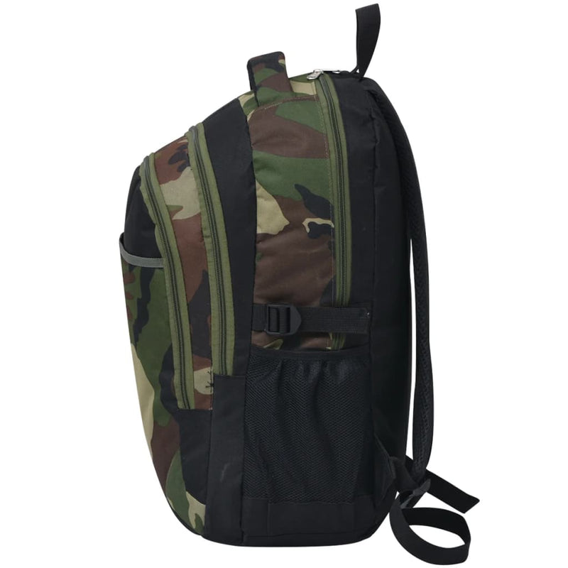 Load image into Gallery viewer, Vidaxl rugzak voor school 40 l zwart en camouflage