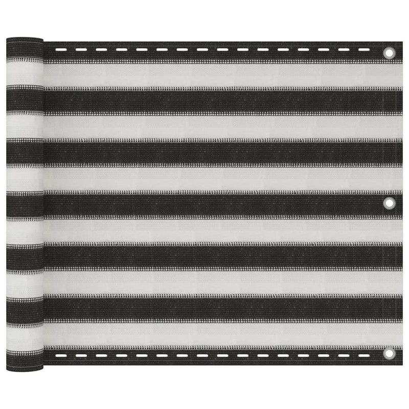 Load image into Gallery viewer, Vidaxl balkonscherm hdpe 75x400 cm antraciet en wit