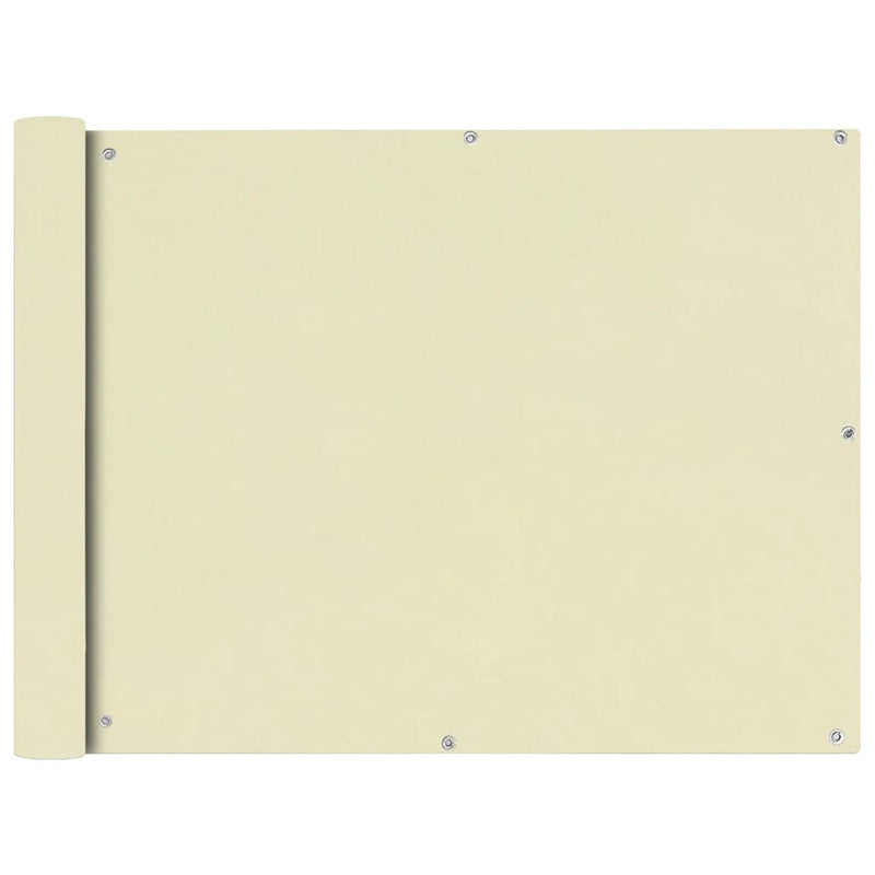 Load image into Gallery viewer, VidaXL Balkonscherm crémekleurig 90x400 cm oxfordtextiel