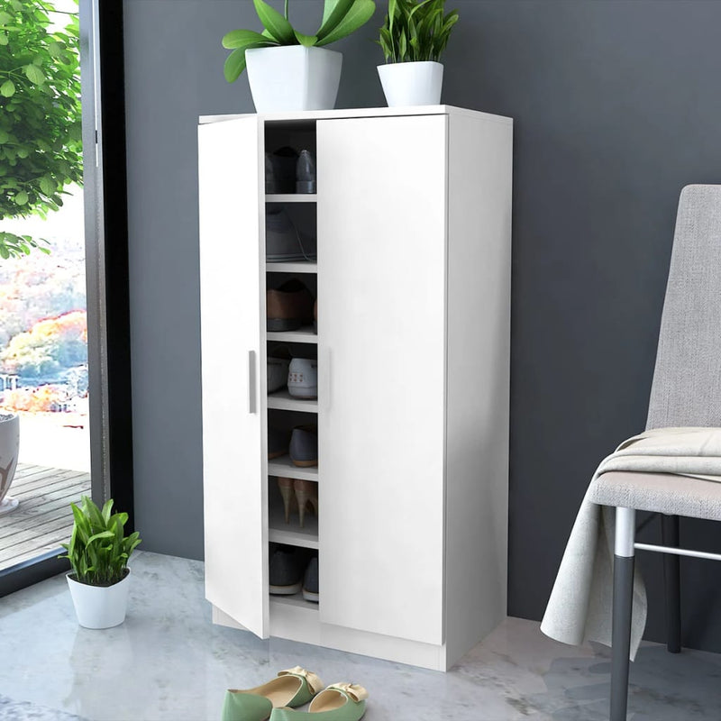 Load image into Gallery viewer, VidaXL Schoenenkast met 7 schappen wit