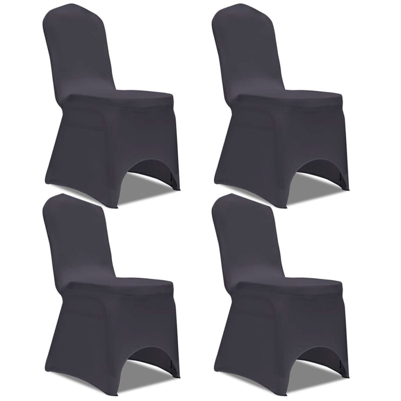 Load image into Gallery viewer, Vidaxl stoelhoes stretch antraciet 4 stuks