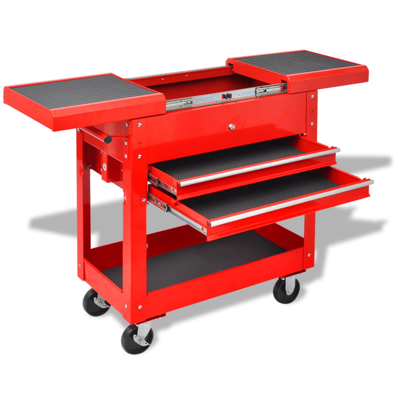 Afbeelding laden in galerijviewer, Vidaxl gereedschapswagen rood 70.5 x 37 x 71 cm staal