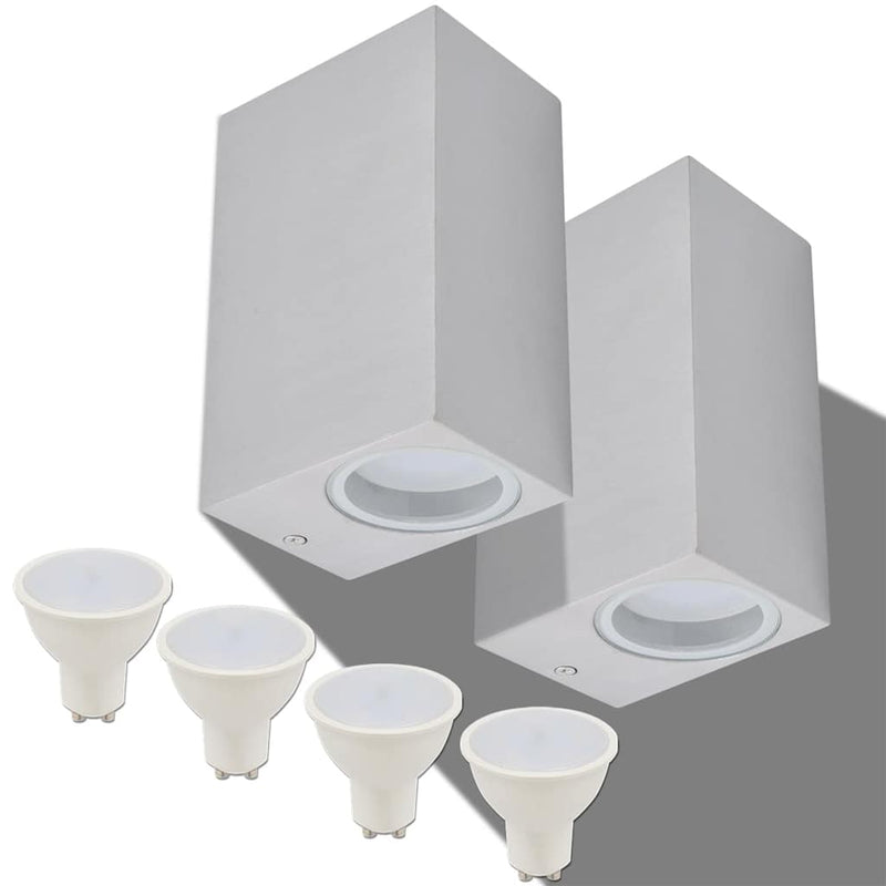 Load image into Gallery viewer, Vidaxl led-buitenwandlampen 2 st vierkant op- neerwaarts