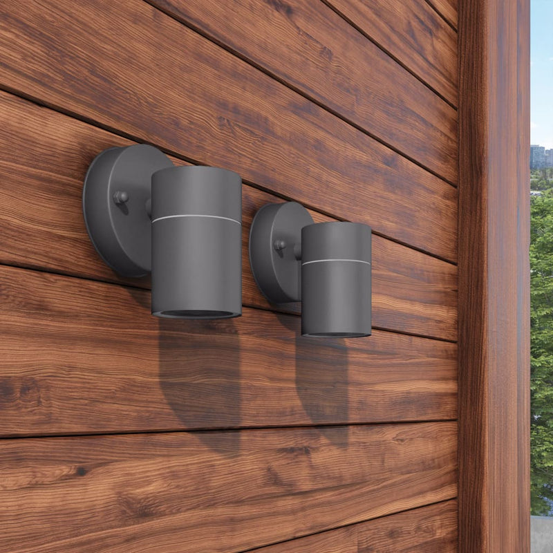 Load image into Gallery viewer, Vidaxl wandlamp buiten neerwaarts rvs 2 st