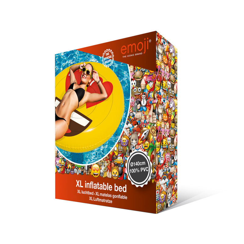 Load image into Gallery viewer, Basic opblaasbaar figuur emoji face hearts 140cm