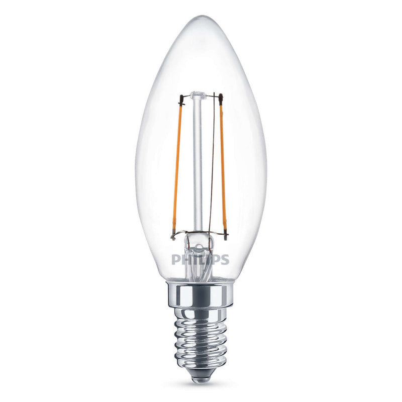 Load image into Gallery viewer, Philips ledclassic 25w (2w) b35 e14 ww cl nd 1bc 4 verlichting