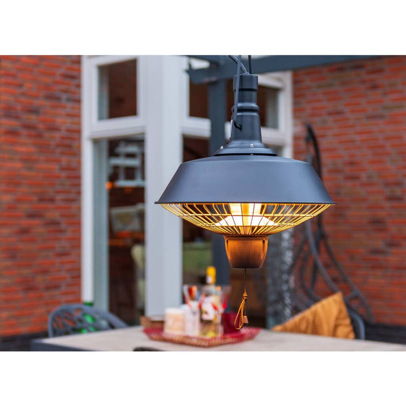 Load image into Gallery viewer, Sunred hangende verwarmer indus 2100 w halogeen zwart rsh16