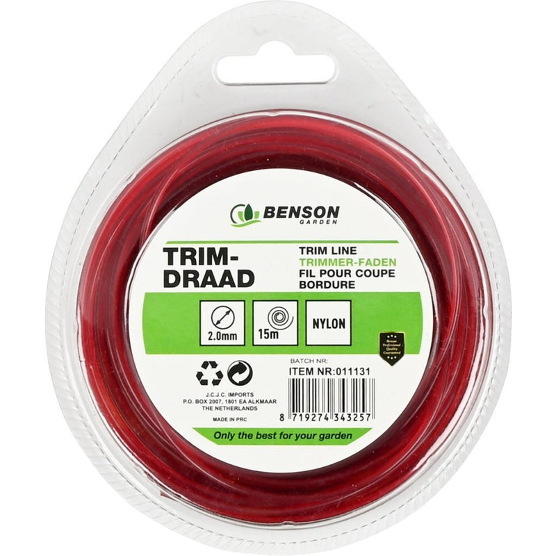 Load image into Gallery viewer, Benson trimdraad 2 mm 15 m rood