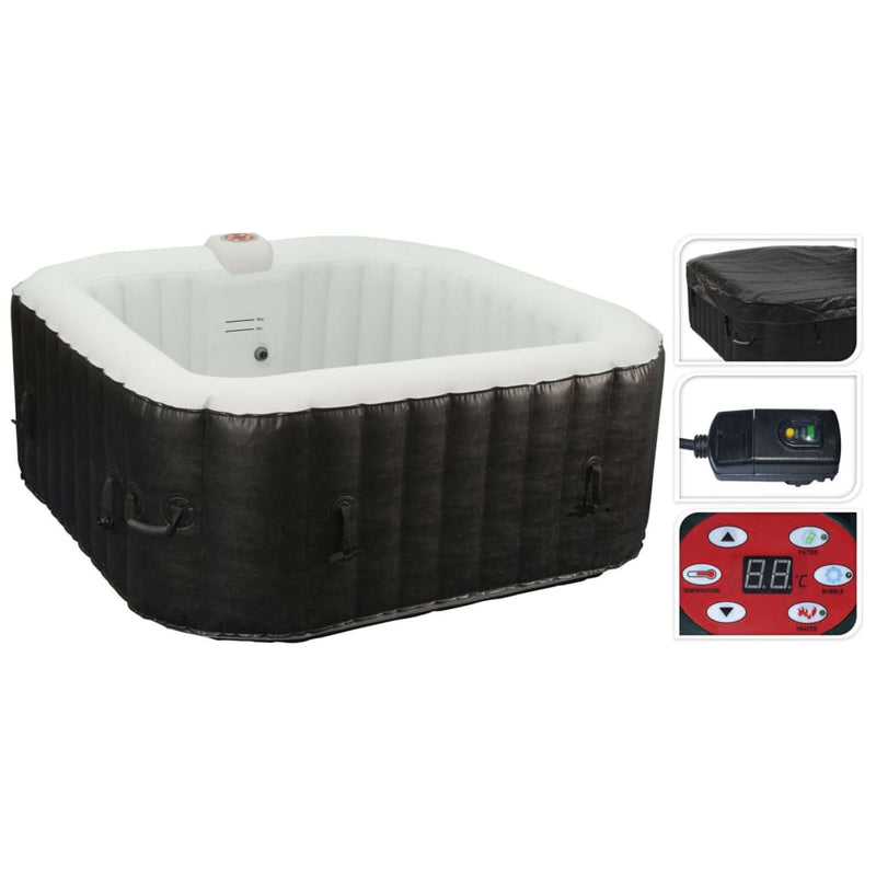 Load image into Gallery viewer, XQ Max XQ Max Hottub opblaasbaar 145x145x65 cm zwart en wit