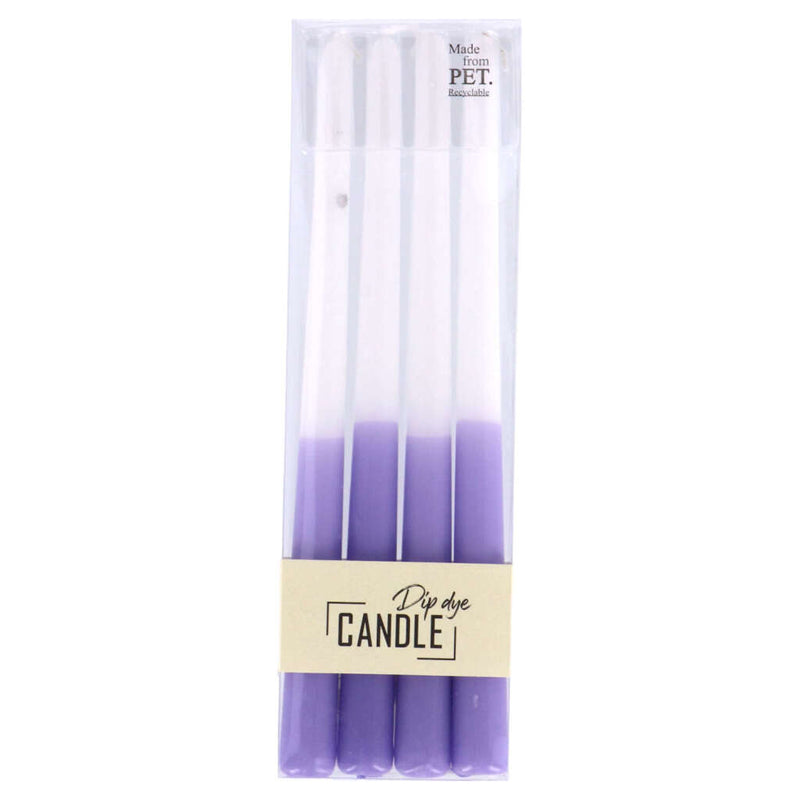 Load image into Gallery viewer, Overige merken dip dye kaars wax lila 30,5x2,2 cm 4 stuks