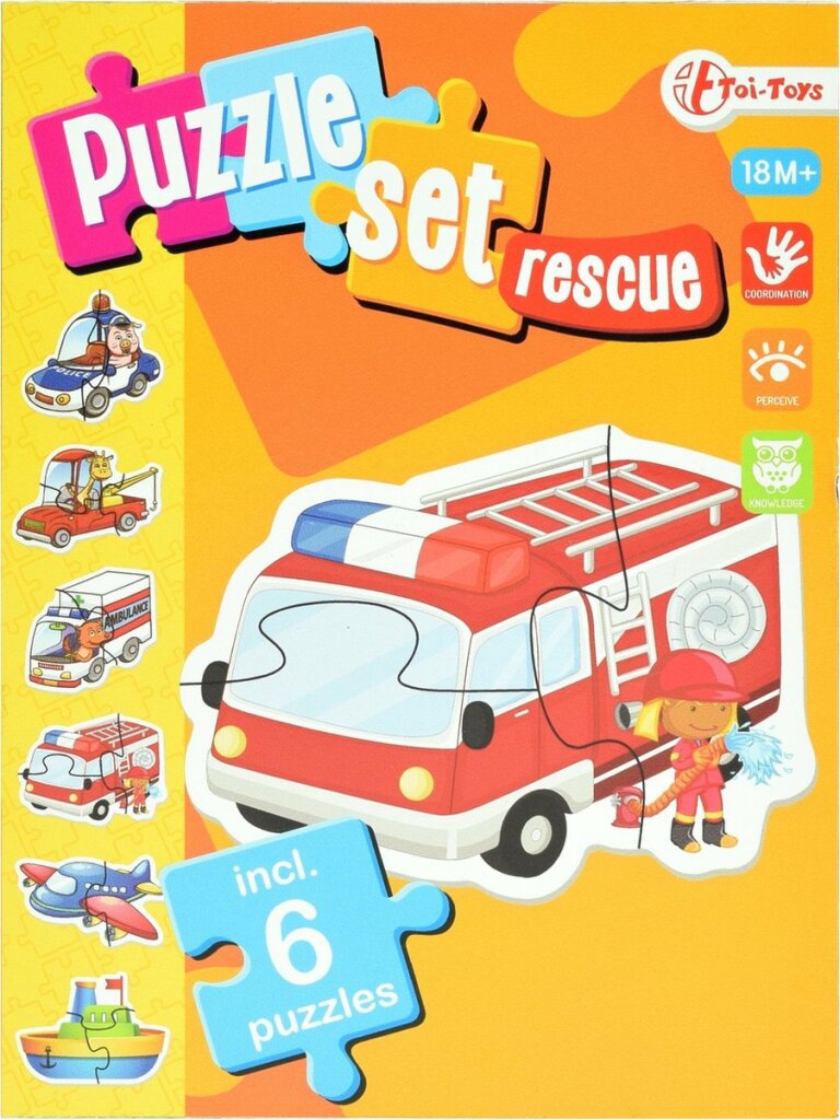Load image into Gallery viewer, Toi-toys legpuzzel set hulpdiensten junior karton 15 stukjes