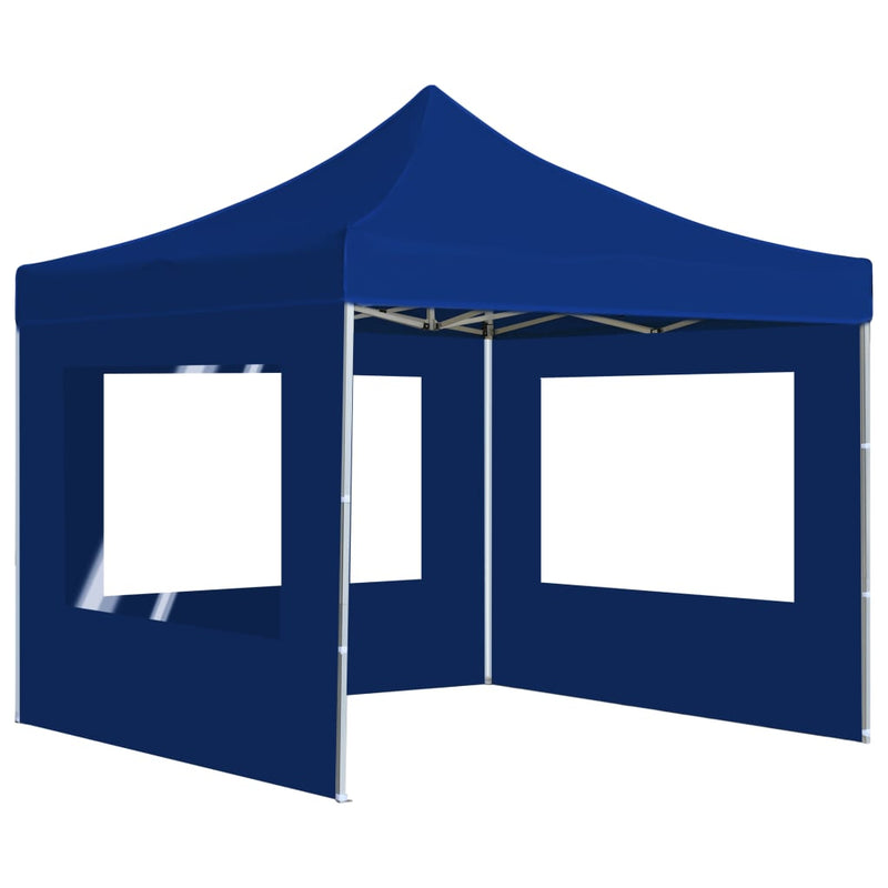 Load image into Gallery viewer, VidaXL Partytent inklapbaar met wanden 3x3 m aluminium blauw