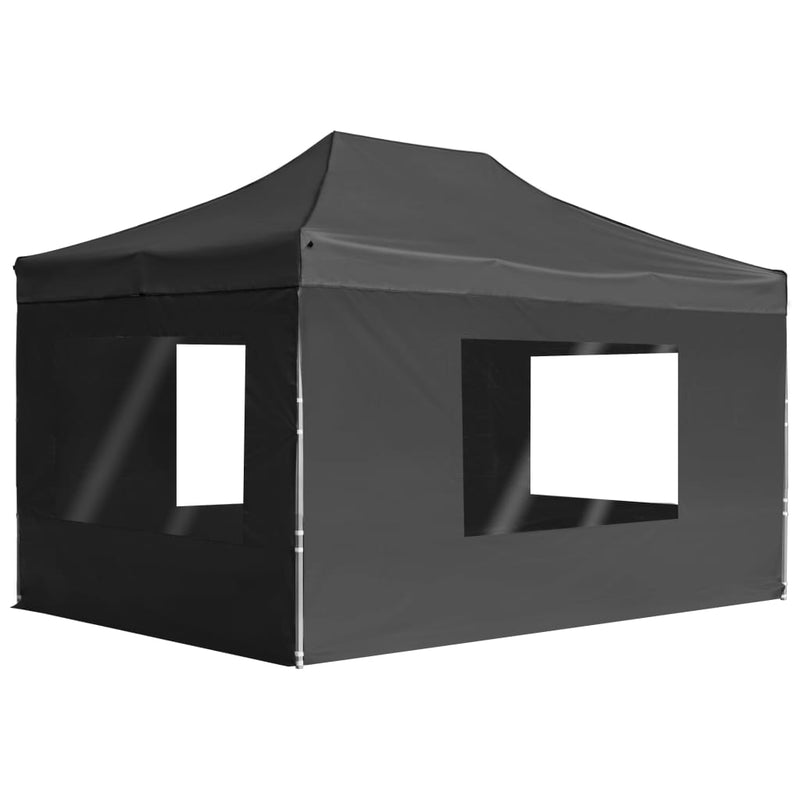 Load image into Gallery viewer, Vidaxl partytent inklapbaar met wanden 4,5x3 m aluminium antraciet