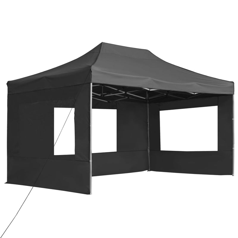 Load image into Gallery viewer, Vidaxl partytent inklapbaar met wanden 4,5x3 m aluminium antraciet