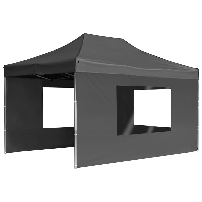 Load image into Gallery viewer, Vidaxl partytent inklapbaar met wanden 4,5x3 m aluminium antraciet