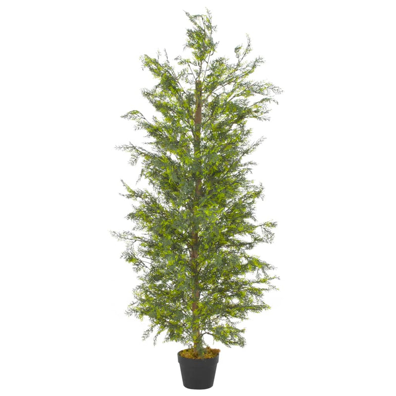 Load image into Gallery viewer, VidaXL Kunstplant met pot cipresboom 150 cm groen