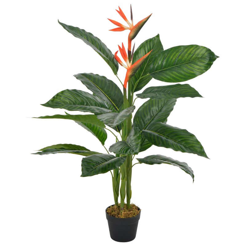 Load image into Gallery viewer, Vidaxl kunstplant met pot strelitzia 100 cm rood
