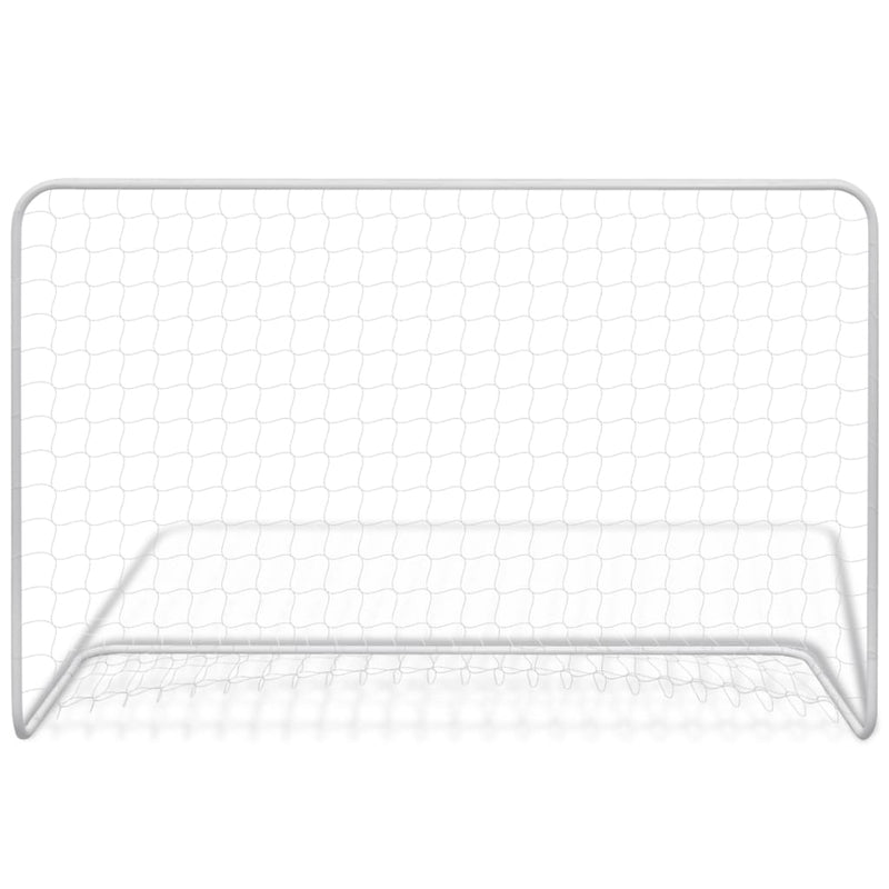 Load image into Gallery viewer, Vidaxl voetbaldoelen 2 st met netten 182x61x122 cm staal wit