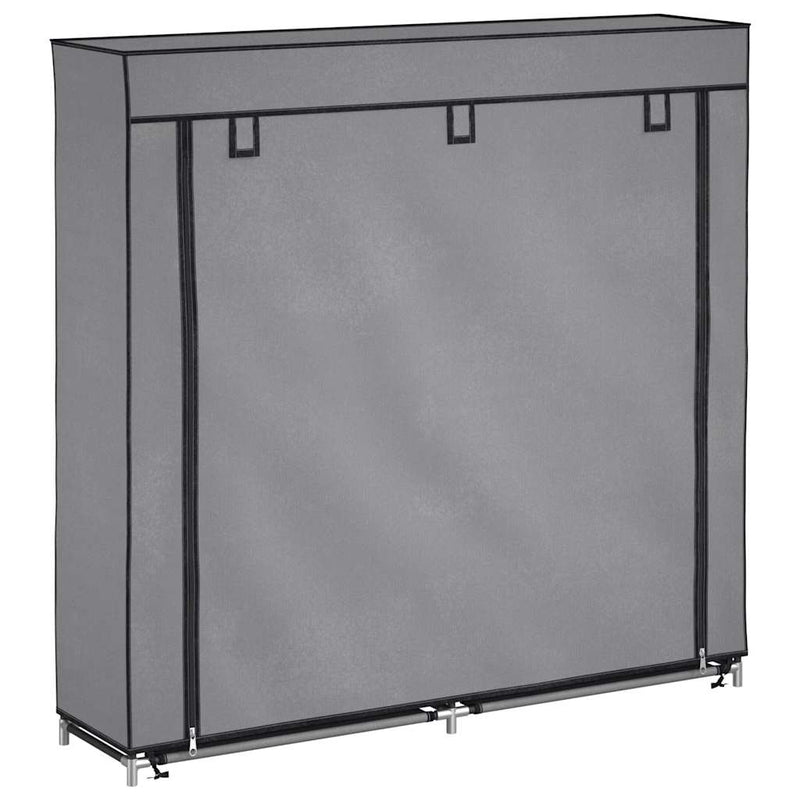 Load image into Gallery viewer, Vidaxl schoenenkast met hoes 115x28x110 cm stof grijs