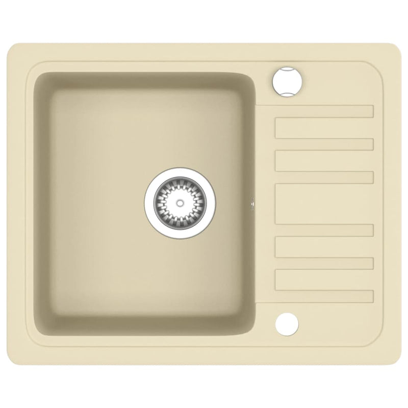 Load image into Gallery viewer, Vidaxl gootsteen enkele bak graniet beige