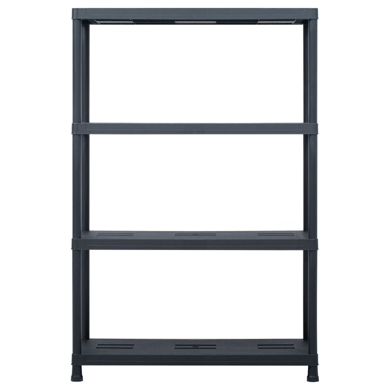 Afbeelding laden in galerijviewer, VidaXL Opbergrekken 2 st 220 kg 90x40x138 cm kunststof zwart
