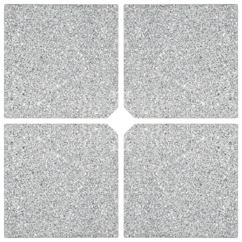 Load image into Gallery viewer, VidaXL Parasolvoetplaten 4 st vierkant 100 kg grijs graniet