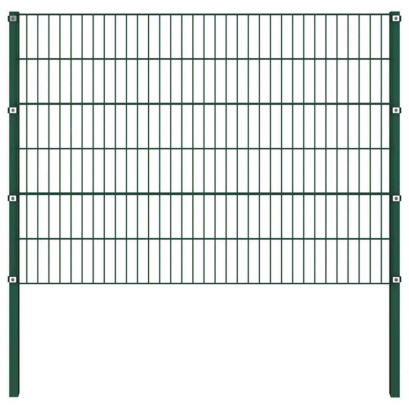 Load image into Gallery viewer, VidaXL Schuttingpaneel met palen 1,7x1,2 m ijzer groen