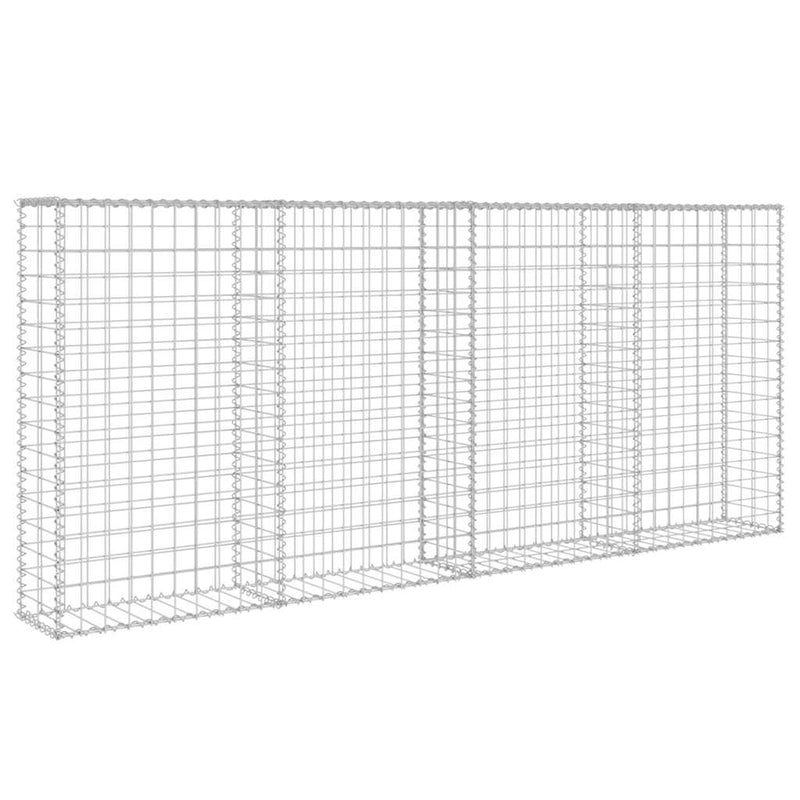 Load image into Gallery viewer, Vidaxl schanskorfmuur met deksels 200x20x85 cm gegalvaniseerd staal