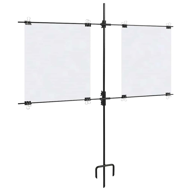 Load image into Gallery viewer, Vidaxl targetkaartstandaard met schietkaarten 78x76 cm staal