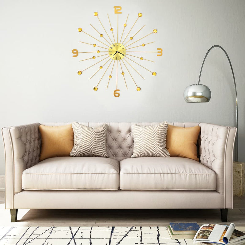 Load image into Gallery viewer, Vidaxl wandklok 70 cm metaal goudkleurig