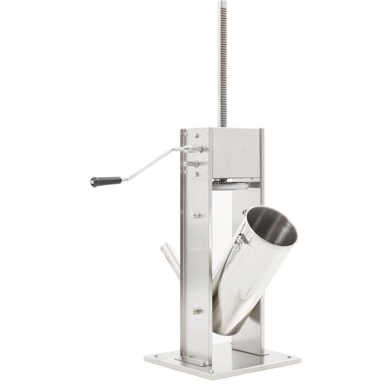 Load image into Gallery viewer, Vidaxl worstenvuller handmatig 5 l roestvrij staal zilverkleurig