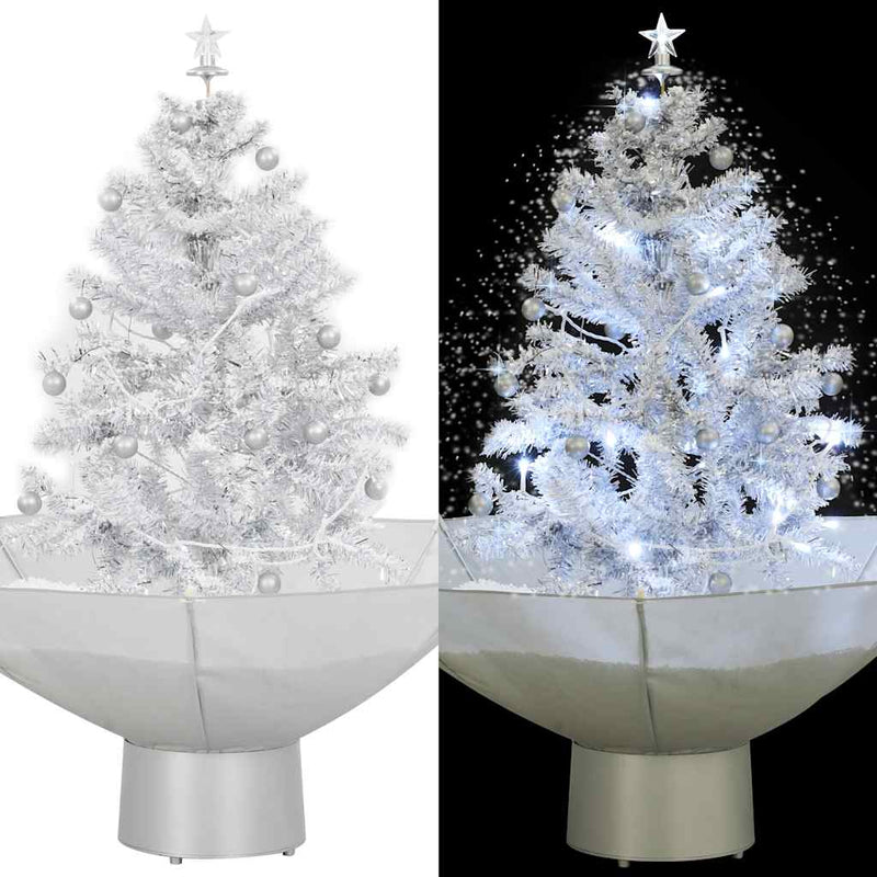 Load image into Gallery viewer, Vidaxl kerstboom sneeuwend met paraplubasis 75 cm wit