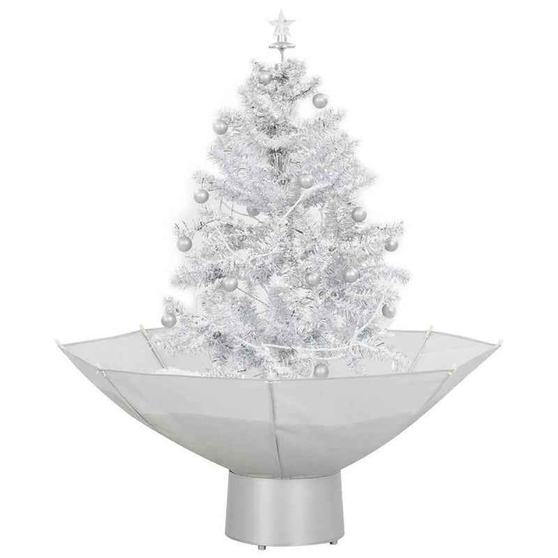 Load image into Gallery viewer, Vidaxl kerstboom sneeuwend met paraplubasis 75 cm wit