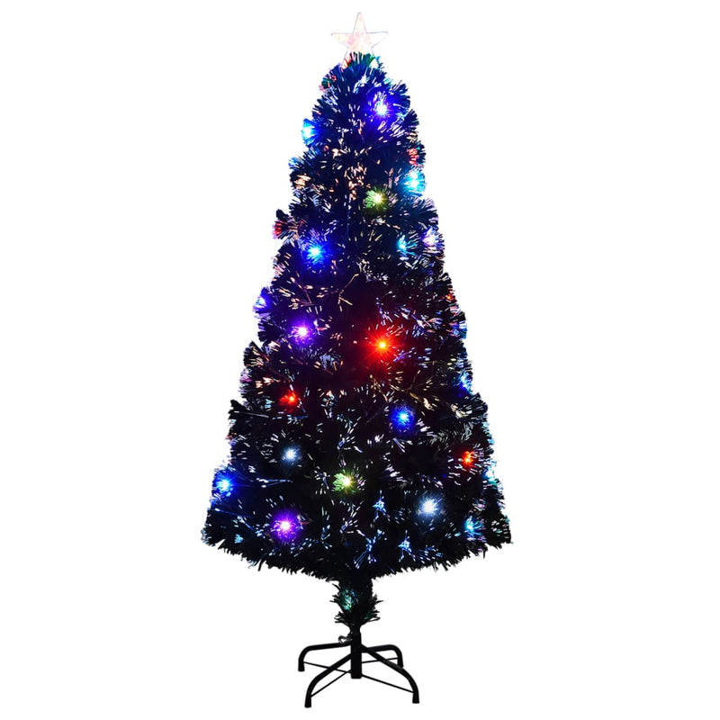 Load image into Gallery viewer, Vidaxl voorverlichte kerstboom met standaard en led 150 cm glasvezel