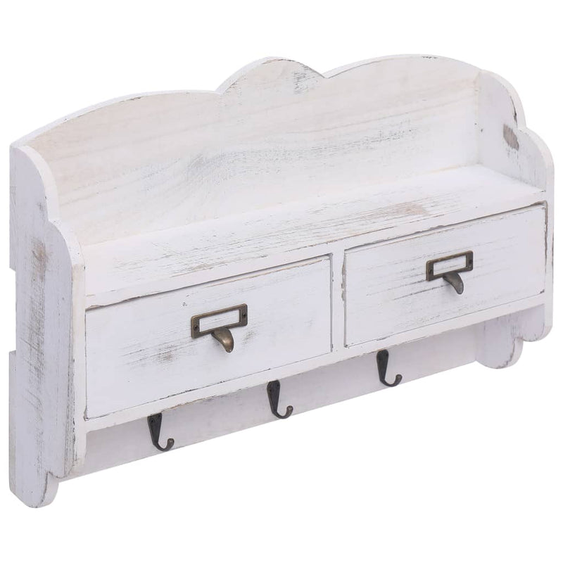 Load image into Gallery viewer, Vidaxl wandkapstok 50x10x34 cm hout wit