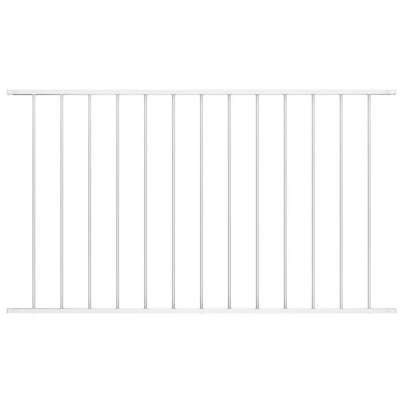 Load image into Gallery viewer, Vidaxl schuttingpaneel gepoedercoat staal 1,63x1,25 m wit