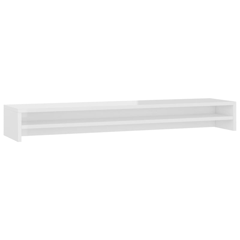 Load image into Gallery viewer, Vidaxl monitorstandaard 100x24x13 cm bewerkt hout hoogglans wit