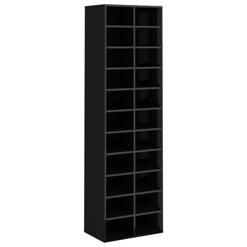Load image into Gallery viewer, VidaXL Schoenenkast 54x34x183 cm bewerkt hout hoogglans zwart