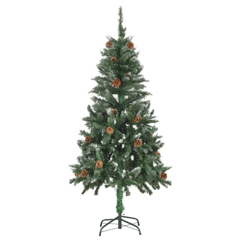 Load image into Gallery viewer, VidaXL Kunstkerstboom met dennenappels en wit glitter 150 cm