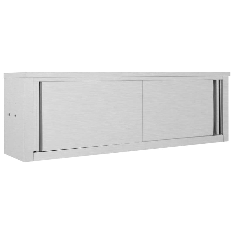 Load image into Gallery viewer, Vidaxl keukenbovenkast met schuifdeuren 150x40x50 cm roestvrij staal