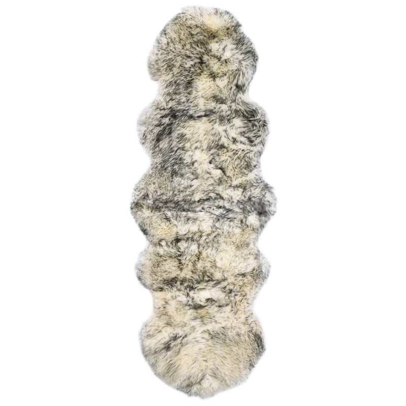 Load image into Gallery viewer, Vidaxl vloerkleed 60x180 cm schapenvacht gemêleerd donkergrijs