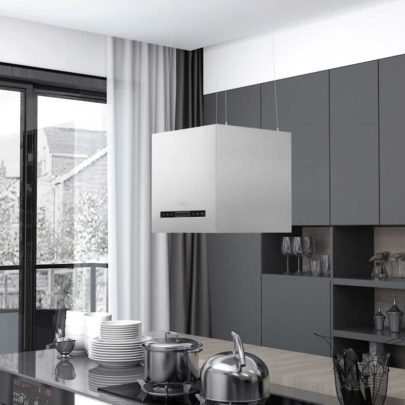 Load image into Gallery viewer, Vidaxl afzuigkap hangend met aanraaksensor lcd 37 cm roestvrij staal