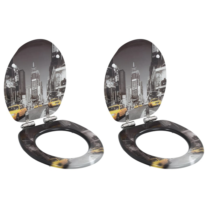 Load image into Gallery viewer, VidaXL Toiletbrillen 2 st met soft-close deksels MDF York ontwerp