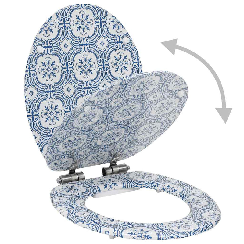 Load image into Gallery viewer, VidaXL Toiletbrillen 2 st met soft-close deksels MDF porseleinontwerp