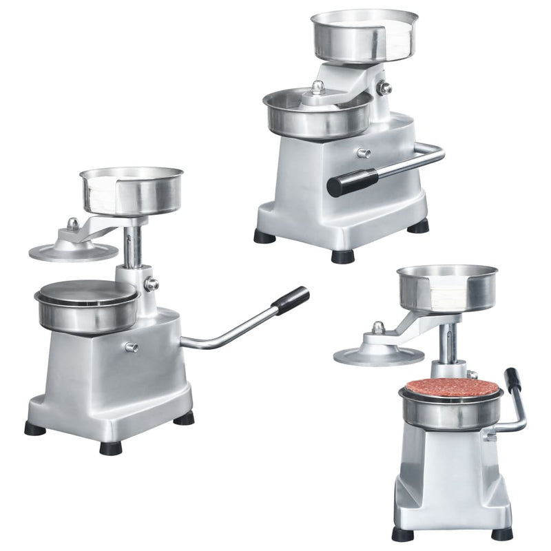 Load image into Gallery viewer, VidaXL Hamburgerpersmachine met 500 scheidingsbladen 10 cm aluminium