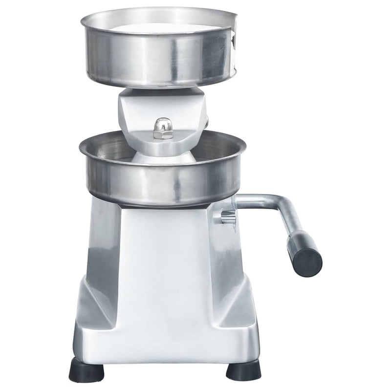 Load image into Gallery viewer, VidaXL Hamburgerpersmachine met 500 scheidingsbladen 13 cm aluminium